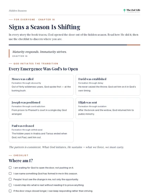 First page of Signs a Season Is Shifting