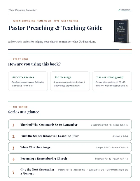 First page of Preaching & Teaching Guide